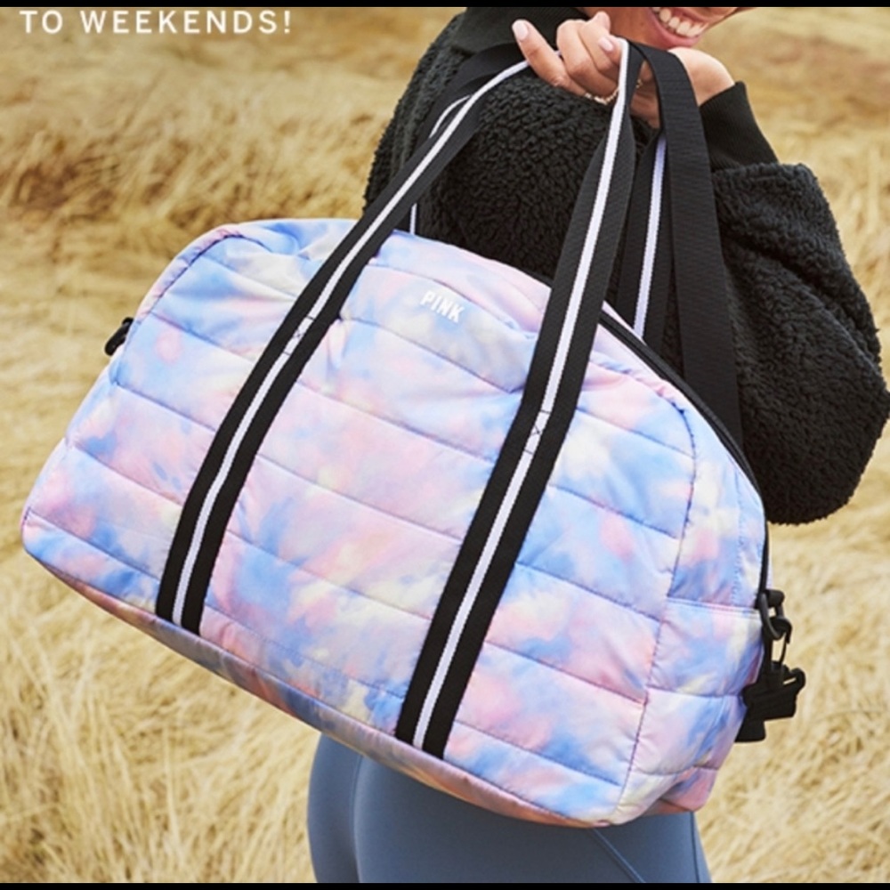 VS PINK Quilted Duffle Bag - Tie Dye NWT